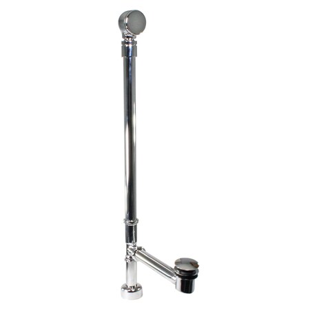 Westbrass Illusionary Fully Finished for Exposed Installations Ball Joint Overflow W/ ADA approved Tip-Toe Dra D326124HKBJ-26
